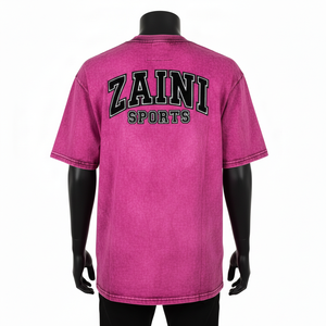 เสื้อยืดผู้ชายแบบฟอกสี พรีเมียมคอตตอนเจอร์ซีย์ ฟอกหิน พิมพ์ลายโลโก้ด้วยพลาสติซอล เสื้อยืดผู้ชาย 100% คอตตอน ทรงหลวม พิมพ์ลาย - Product Image 2