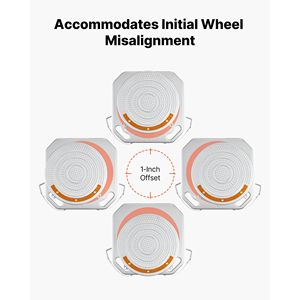 Placas giratorias para alineación de ruedas de 2 toneladas de capacidad, 2 unidades, con medidores de latón, plataforma giratoria de 360 grados para una alineación fácil de ruedas - Product Image 5