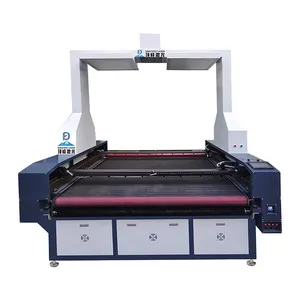 Máquina de corte a laser de tecido com alimentação automática de CO2 1814 1825 1830 e câmera CCD opções de cabeças duplas para fábrica têxtil