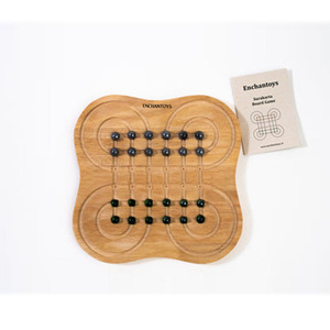 Juego de mesa Surakarta de madera hecho a mano con canicas y folleto de reglas, juego de estrategia clásico para el disfrute de la familia y los amigos. - Product Image 1