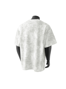 Camiseta de algodón 100% de alto gramaje con lavado ácido para hombre, de lujo, desgastada, vintage, oversize, de corte largo, personalizable, lisa, 2026 - Product Image 2