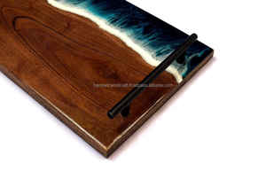 ถาดไม้สำหรับเก็บของถาดเสิร์ฟแบบชนบทถาดไม้ทำด้วยมือ - Product Image 4