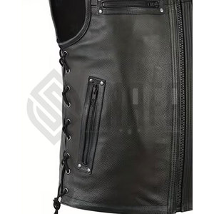 Chaleco de Invierno Ligero y Ajustado de Cuero Genuino para Hombre, Transpirable, Resistente al Viento, Estilo Casual, SNAFA SPORTS - Product Image 5