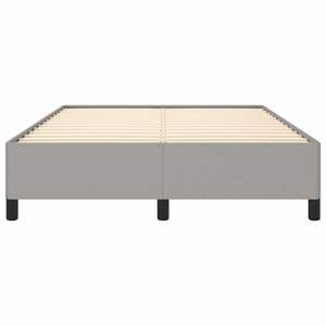 Cadre de lit en contreplaqué polyester gris clair, bois d'ingénierie, taille double, lits modernes en bois - Product Image 5