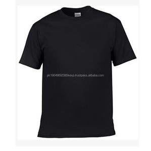 Pure Color 100% algodón cuello redondo blanco Negro Azul Rojo gris manga corta Camisetas en blanco - Product Image 2