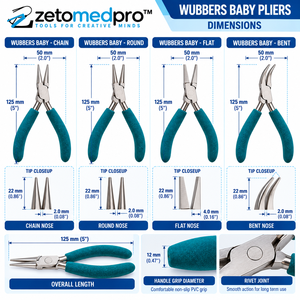 ชุดคีมทำเครื่องประดับเด็ก คีมโซ่ คีมกลม คีมแบน คีมงอ 5 นิ้ว สแตนเลส ด้ามจับ PVC สีเงิน ด้ามจับสีตามสั่ง ZETOMEDPRO - Product Image 4