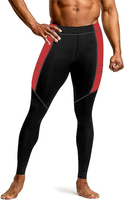Conjunto Deportivo de Compresión de 2 Piezas para Hombre, Spandex/Nylon, Sin Costuras, Secado Rápido, Transpirable, Elástico en 4 Direcciones, Cintura Alta