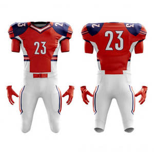 Uniforme de football américain sur mesure de haute qualité, sublimation, manches courtes, anti-UV, nouveau design - Product Image 2