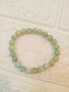 Amaira Jewels SM-27 Brazalete Clásico de Perlas de Imitación con Cuentas de Jade, Bola Verde, Estilo Vintage, Unisex, Joyería Chapada en Rodio para Boda - Product Image 1