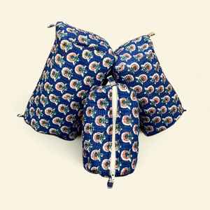 Juego de 3 Bolsas de Aseo Acolchadas de Algodón Hechas a Mano, Impermeables, con Diseño Floral, Organizador de Maquillaje y Joyería, Fabricante al por Mayor - Product Image 5