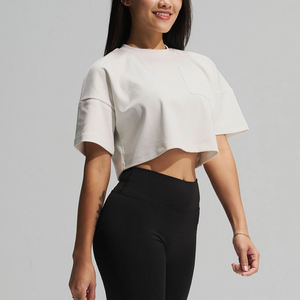 Top Corto para Mujer, Estilo Aura Edge Micro Tee, Algodón Premium, Corte Contemporáneo, Prenda Esencial de Moda Urbana para el Día a Día - Product Image 1