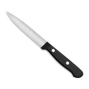 Couteau utilitaire professionnel de 4 pouces avec lame en acier inoxydable tranchante, manche riveté noir pour la découpe de fruits, légumes et viandes en cuisine - Product Image 3