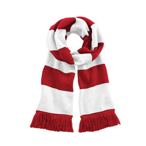 Écharpe de football personnalisée rouge/noire de qualité supérieure pour votre équipe - Badge imprimé en couleur - Product Image 6