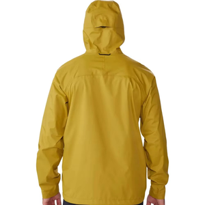 Men's Mustard <b>Yellow</b> Hooded <b>Waterproof</b> <b>Jacket</b> Casual Autumn Wear Polyester Outerwear Regular Fit Zipper Closure - Product Image 3