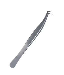 Pince à épiler professionnelle en acier inoxydable de haute qualité et durable avec pointe inclinée pour l'épilation des cils et des sourcils - Product Image 6