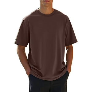 T-shirt homme oversize moderne streetwear, coupe ample et décontractée, en coton, col rond, tissu respirant, pour un usage quotidien décontracté, mode estivale. - Product Image 4
