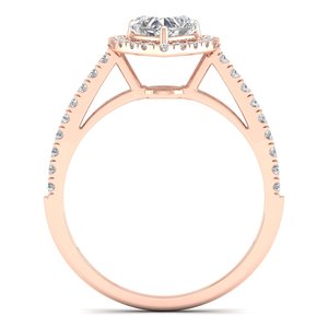 แหวนหมั้นรูปหัวใจทองคำแท้ 14K แบบสั่งทำพิเศษ REYES ประดับเพชร VVS 1 กะรัต รับรองโดย IGI เครื่องประดับส่วนบุคคล - Product Image 4
