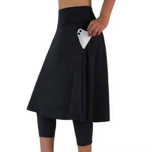 High Waist Black Long <b>Skirt</b> Women Solid Color Straight Cut Ankle Length Polyester Minimalist <b>Office</b> Wear With Pockets Autumn - Product Image 4
