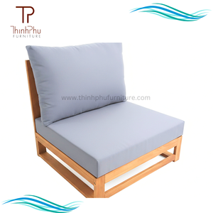 EDEN 6pcs Contemporary Eco-friendly <b>Outdoor</b> Furniture Garden Acacia Wood Sofa Set Waterproof Cushions <b>Foldable</b> for Hotels Villas - Product Image 5