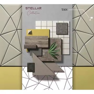 Simple Design 12x18 Bathroom Outdoor Ceramic Wall Tile 8mm Thick 30x45cm Grey <b>White</b> Glossy Glazed Mosaic Backsplash Waterproof - Product Image 4