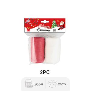 Decorazione natalizia nuova tendenza 24PC rosso e bianco rotolo di carta Lala nuova tendenza nell'artigianato della carta - Product Image 5
