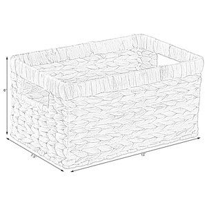 Panier de rangement décoratif en osier/rotin Panier tissé décoratif pour la maison - Product Image 4