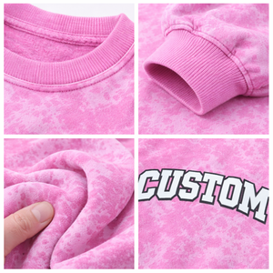 Premium Quality Acid Wash Crewneck <b>Sweatshirt</b> Custom Logo Printing Oversized Fit Comfortable Casual Wear for Men Bulk Order - Product Image 5