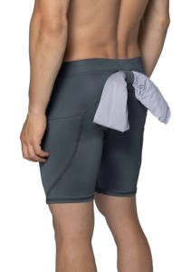 Pantalones Cortos de Compresión de Cinco Puntos de Lana para Hombre al por Mayor, Personalizados, Transpirables, de Secado Rápido, Elásticos, para Correr y Entrenar - Product Image 5