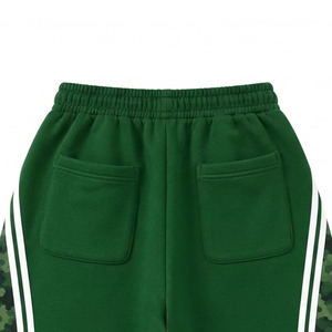 <b>Men's</b> Green Ripped <b>Camo</b> <b>Shorts</b> Streetwear Jorts Side Stripe Drawstring Elastic Waist Bermuda - Product Image 6