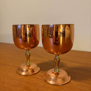 Verres à boire en cuivre, construction robuste, gobelets en métal de qualité pour l'eau, les jus, les cocktails, durables, réutilisables, pour la cuisine, la salle à manger, les boissons. - Product Image 1