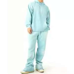 Conjunto de Sudadera con Capucha y Pantalones Deportivos de Corte Cuadrado para Hombre, Estilo Acid Tracksuit, para Invierno, Cómodo - Product Image 6