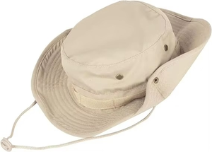 Nouveau Chapeau Bob Personnalisé de Haute Qualité 100% Coton Uni avec Boutons, pour Hommes et Femmes, Chapeau de Soleil d'Extérieur, Chapeau de Pêche Camouflage en Velours, Usage Quotidien Décontracté - Product Image 3