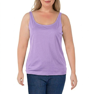 Womens Cotton Tank <b>Top</b> Sleeveless Casual Solid Color Soft Breathable Comfortable Summer Wear Ladies Basic Everyday Wear Export - Product Image 1