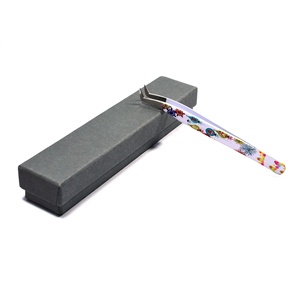 อุปกรณ์เพิ่มความยาวขนตาแบบปากคีบ L พร้อมปลายเส้นใยโลโก้ตามสั่งเคลือบกระดาษตกแต่งคริสตัล - Product Image 2