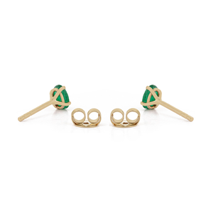 Productos Más Vendidos, Pendientes de Oro Amarillo K14 con Esmeralda Natural 100% Auténtica, Diseño Minimalista, Joyería Personalizada - Product Image 6