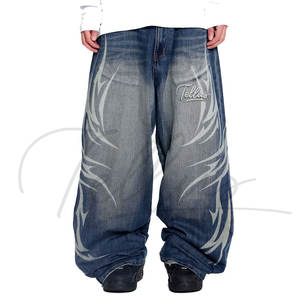 กางเกงยีนส์ทรงแบ็กกี้สไตล์สตรีทแวร์สำหรับผู้ชาย แฟชั่นลำลอง กางเกงยีนส์ทรงแบ็กกี้สุดเทรนด์ คุณภาพดี ราคาประหยัด - Product Image 2