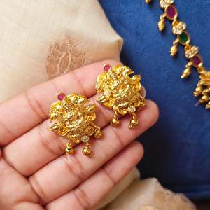 Fine Pendant <b>Necklace</b> Traditional Kemp Lakshmi Pendant Short <b>Necklace</b> - Product Image 4