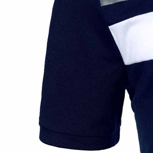 Polos décontractés pour hommes, nouvelle collection, design tendance, logo personnalisé, couleur unie, design à panneaux contrastés, polos respirants - Product Image 5