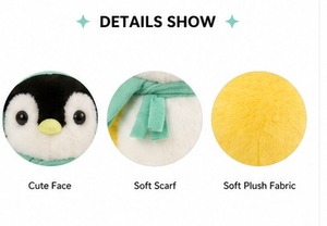 Lindo Peluche de Pingüino, Peluche Súper Suave, Regalo de Cumpleaños para Niños, Seguro para Bebés, Personalizable, Venta al Por Mayor OEM - Product Image 3