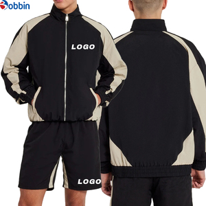 Conjuntos Deportivos Personalizados para Hombre, Chaqueta con Cierre y Logotipo Personalizado, Pantalones Cortos Deportivos de Nailon, Conjunto Cortavientos Unisex - Product Image 4
