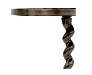 Metal <b>Side</b> <b>Table</b> <b>Round</b> Coffee <b>Table</b> Twisted Iron Accent <b>Table</b> for Living Room Bedroom - Product Image 4