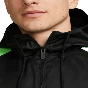 Veste coupe-vent légère à capuche en toile imperméable pour homme, avec logo frontal, personnalisable pour votre marque, idéale pour l'extérieur en hiver - Product Image 5