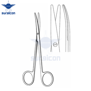 Tijeras Metzenbaum de 14.5 cm (5½ Pulgadas), Curvas, de Acero Inoxidable, Reutilizables, para Cirugía General y Plástica - Product Image 2