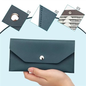 Portefeuille en cuir grande capacité, pochette longue portable, pochette à monnaie élégante, porte-cartes sécurisé pour espèces - Product Image 4