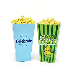Cubo de Papel Desechable para Palomitas de Maíz de Grado Alimenticio 32oz/36oz, Materiales Reciclados de Alta Calidad, Colores Personalizables, Impresión de Logotipo, 50000 unidades - Product Image 1