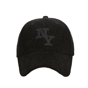 Casquette de baseball sportive personnalisée en velours côtelé à 6 panneaux, broderie motif lettres, casquette papa à visière incurvée, style vintage confortable - Product Image 4