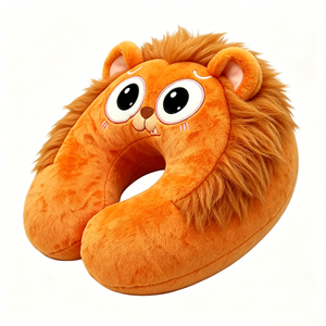 Almohada de cuello con diseño de león, almohada de viaje en forma de U con diseño de animal, linda almohada de soporte para el cuello con diseño de león - Product Image 5