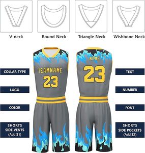 Ensemble de maillots de basket-ball personnalisés par sublimation, uniforme d'entraînement personnalisé, kit complet, design de maillot de basket-ball - Product Image 3