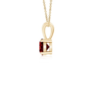 14K 18K Pure <b>Gold</b> Round Cut 0.24Ct Natural Red Ruby Gemstone Solitaire <b>Pendant</b> Handmade 2026 New Trending Casual Wear Necklace - Product Image 2