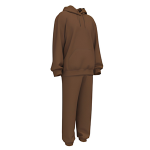 Survêtement décontracté respirant et épais pour hommes et femmes, coupe oversize ample, avec jambes évasées, larges, droites, fuselées, à revers ouverts et ourlet ouvert - Product Image 2